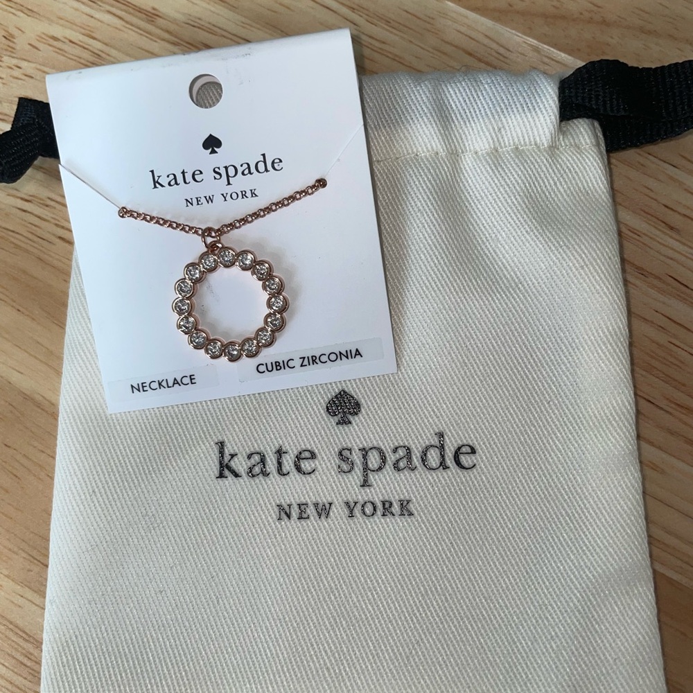 Kate Spade Circular Infinity Rose Gold Necklace